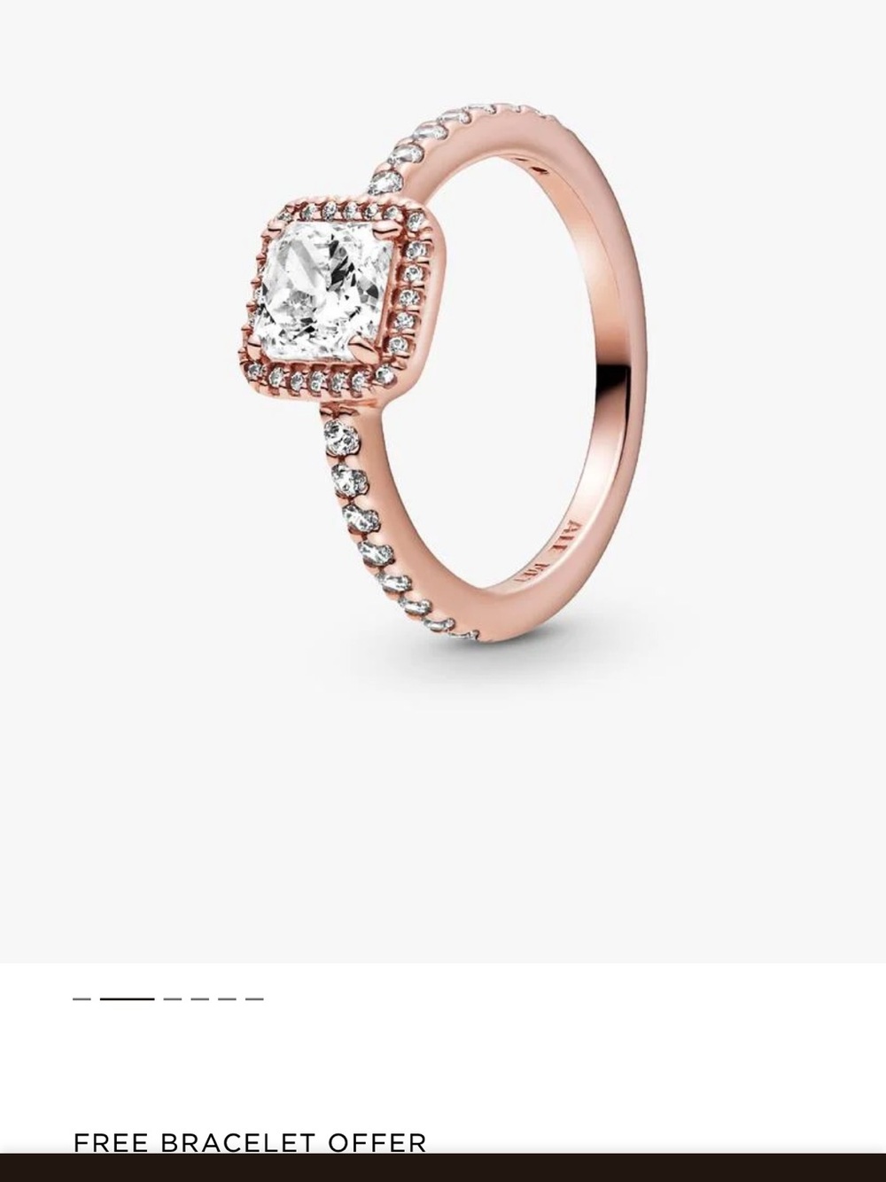 Pandora timeless elegance rose gold ring size 52 / 6